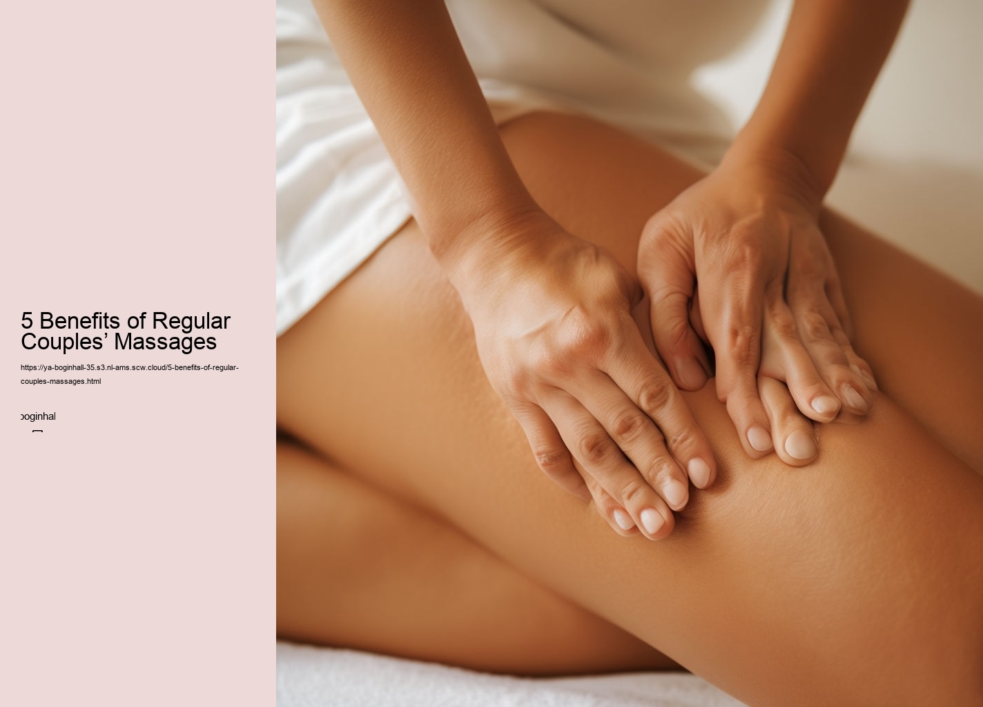 5 Benefits of Regular Couples’ Massages